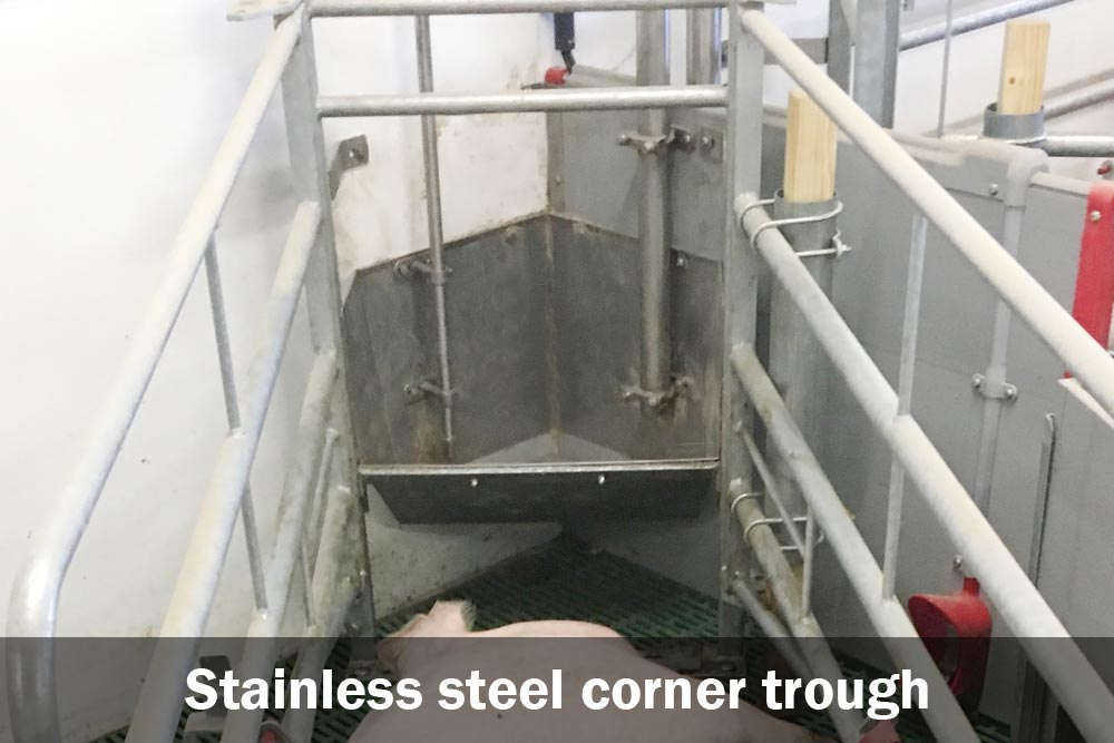 Stainless corner trough for Welsafe Stainless corner trough for Welsafe